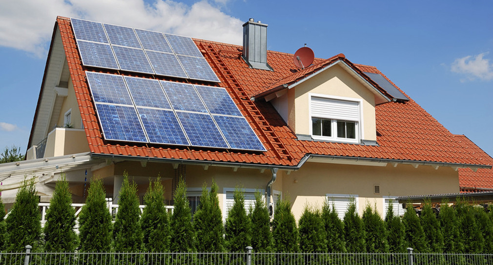 Photovoltaik auf Einfamilienhaus