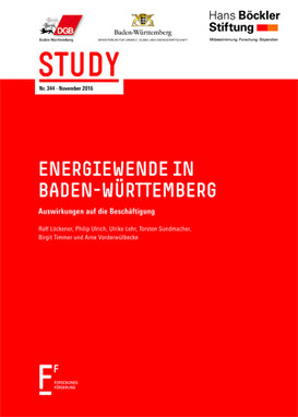 Titelbild der Studie: Energiewende in Baden-Württemberg - Auswirkungen auf die Beschäftigung