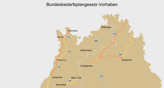 Weitere Vorhaben im Übertragungsnetz in Baden-Württemberg