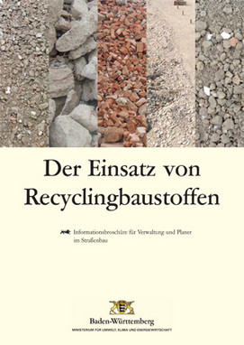 Titelblatt der Broschüre Der Einsatz von Recyclingbaustoffen