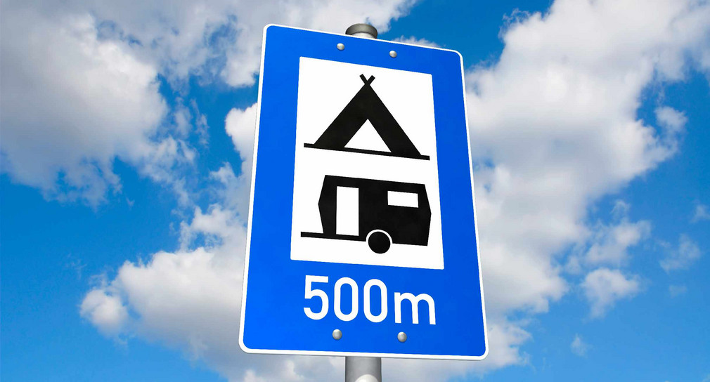 Schild Zelt- und Campingplatz