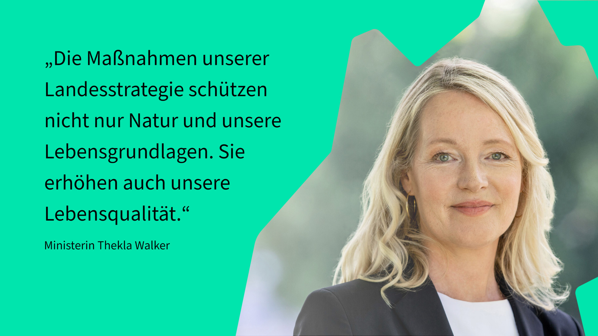 Videostatement von Ministerin Thekla Walker zur Klimawandelanpassung