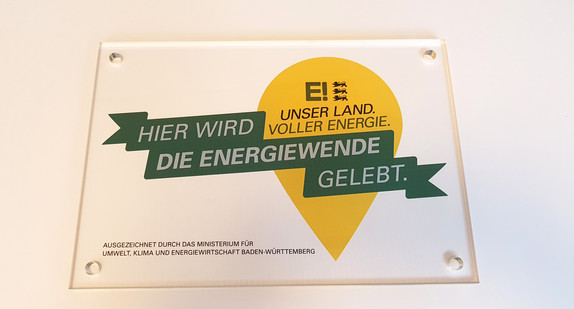 Energiewende-Plakette: Hier wird die Energiewende gelebt