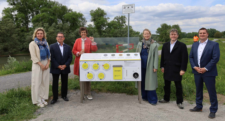 Einweihung Rheinhochwasserdamm und rechter Murgdamm am 5. Mai 2025