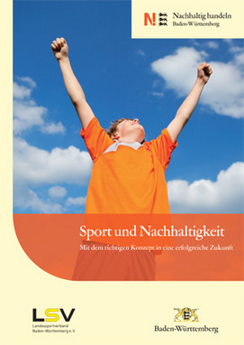 Titelblatt des Leitfadens Sport und Nachhaltigkeit - Mit dem richtigen Konzept in eine erfolgreiche Zukunft