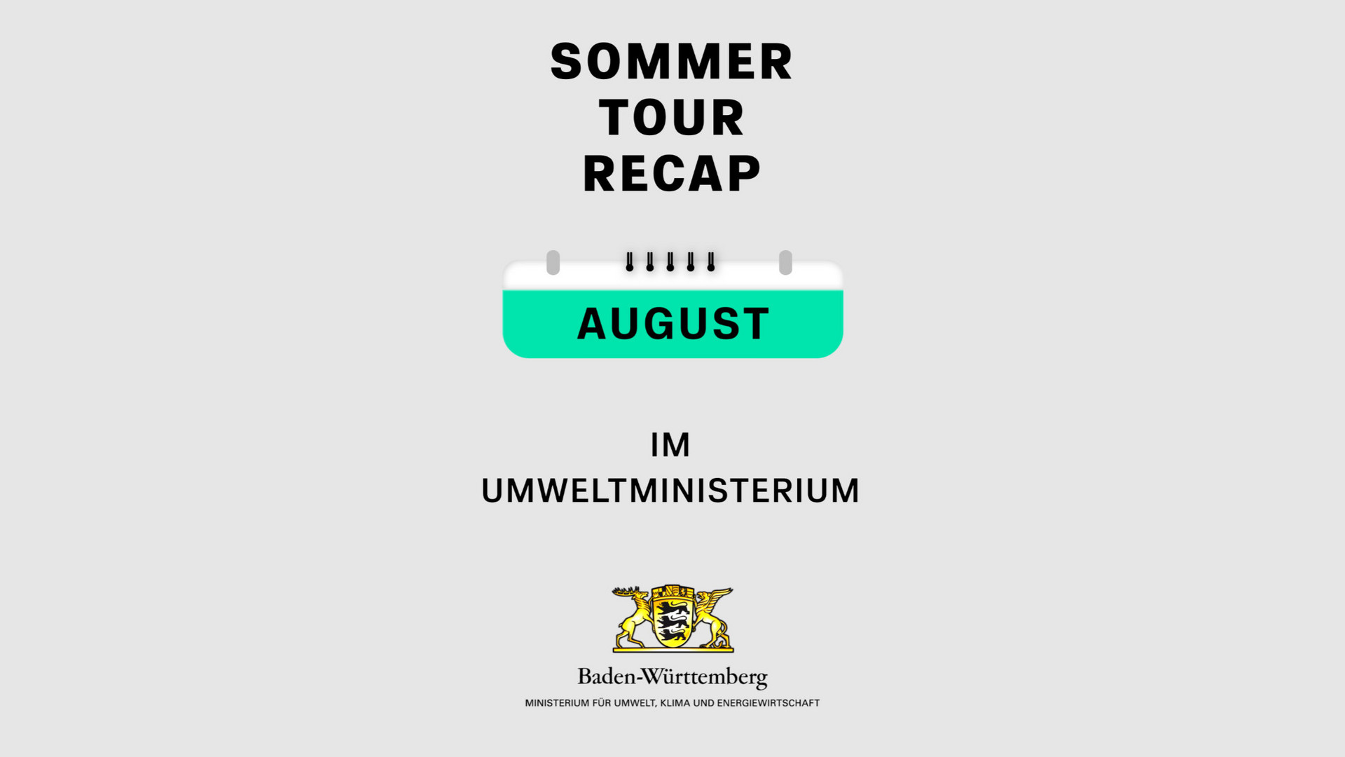Das Video gibt Einblicke in die Sommertour von Ministerin Thekla Walker und Staatssekretär Andre Baumann.
