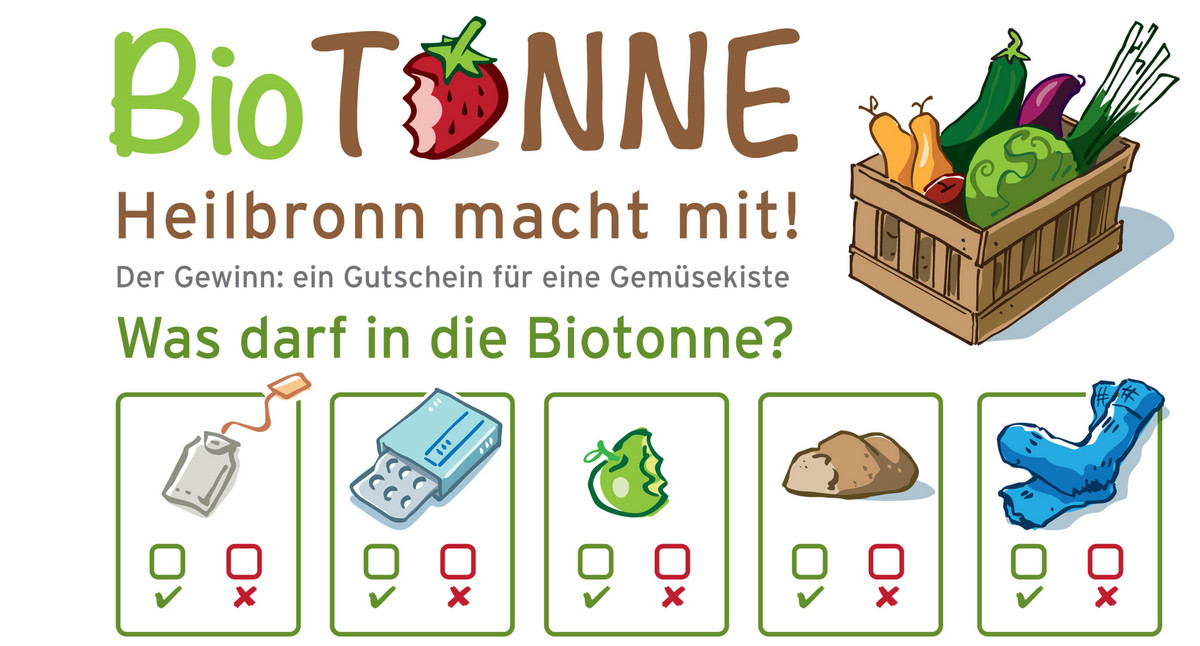Machen Sie mit! Das Biotonnen-Quiz für Bewohnerinnen und Bewohner der beteiligten Wohnanlagen