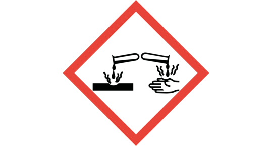 Symbol GHS05: Ätzwirkung