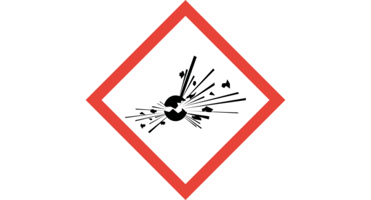 Symbol GHS01: Explodierende Bombe