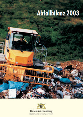 Titelblatt der Abfallbilanz 2003