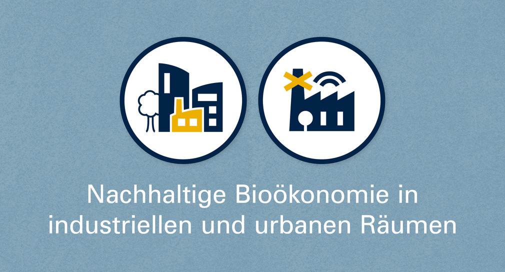 Illustration Nachhaltige Bioökonomie in industriellen und urbanen Räumen