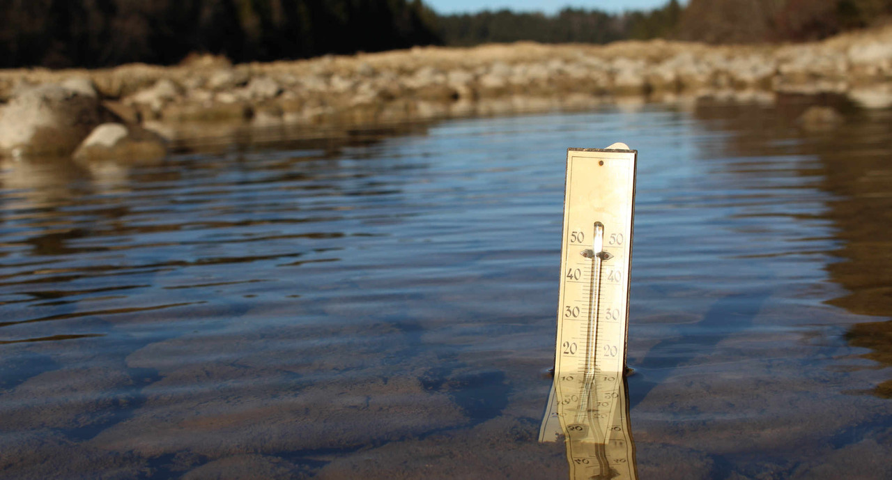 Wassertemperatur Wasser Temperatur Anzeige SMOKE LINE Instrument BLAU NEUWARE