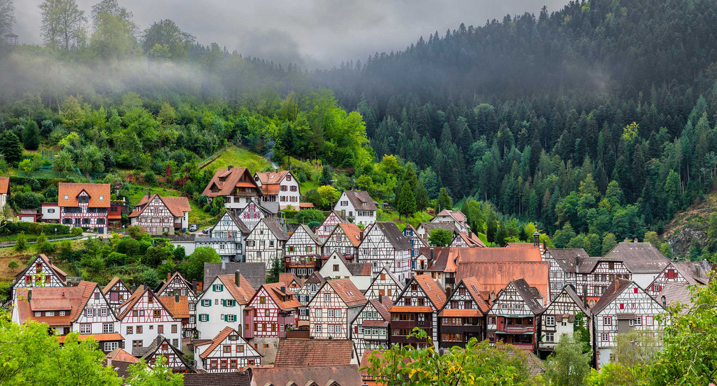 Fachwerkhäuser in Schiltach im Schwarzwald