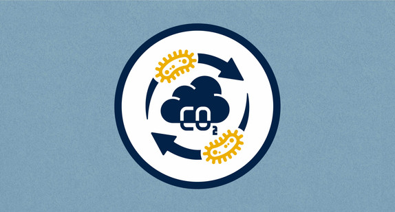 Nachhaltige Bioökomonie: Icon für CO2-Recycling