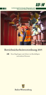 Titelblatt des Faltblatts zur Betriebssicherheitsverordnung 2015