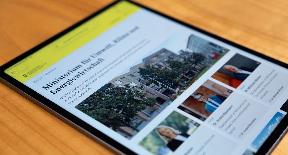 Internetseite des UM auf IPad