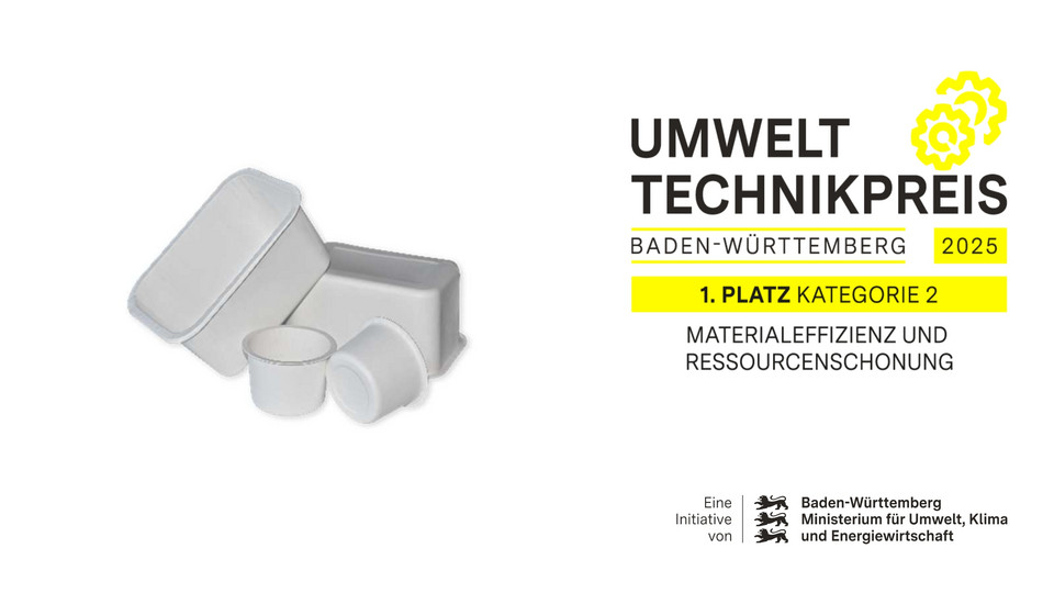 Der erste Platz in der Kategorie „Materialeffizienz und Ressourcenschonung“ ging an die ILLIG packaging solutions GmbH mit ihrem Produkt ILLIG Dry Fiber.