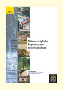 Titelblatt des Leitfadens Naturverträgliche Regenwasserbewirtschaftung