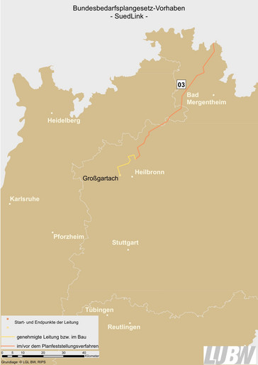 3: Brunsbüttel – Großgartach (SuedLink)