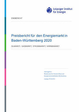 Titelblatt des Energiepreisberichts für Baden-Württemberg 2020