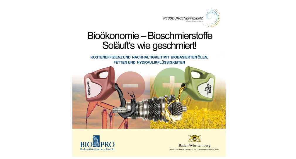 Titelblatt der Broschüre: Bioökonomie – Bioschmierstoffe: So läuft's wie geschmiert!