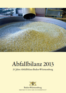 Titelblatt der Abfallbilanz 2013