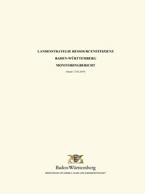 Titelblatt des Monitoringberichts zur Landesstrategie Ressourceneffizienz Baden-Württemberg