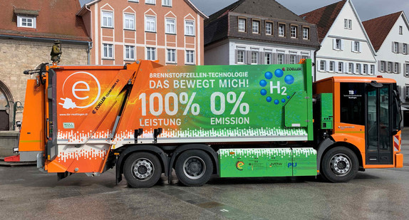Erstes Brennstoffzellen Müllfahrzeug in Süddeutschland