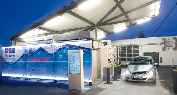 Solare Wasserstofftankstelle