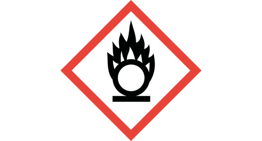 Symbol GHS03: Flamme über einem Kreis