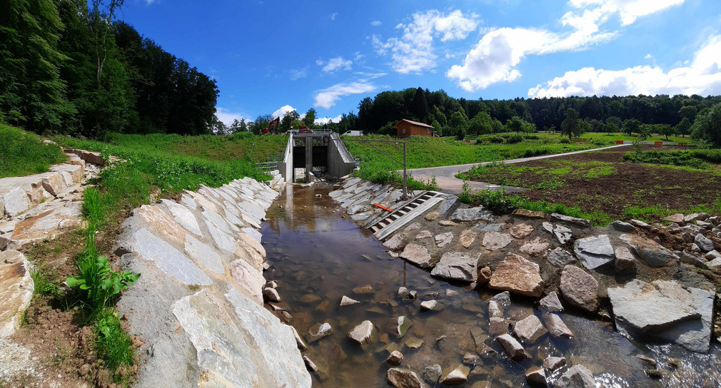 Hochwasserrückhaltebecken in Reichenbach an der Fils