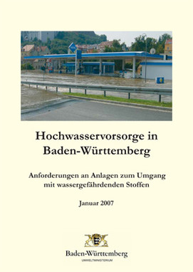 Titelblatt der Broschüre Hochwasservorsorge in Baden-Württemberg