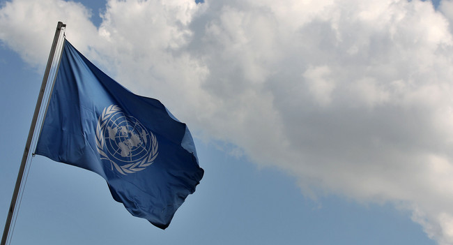 United Nations flag']