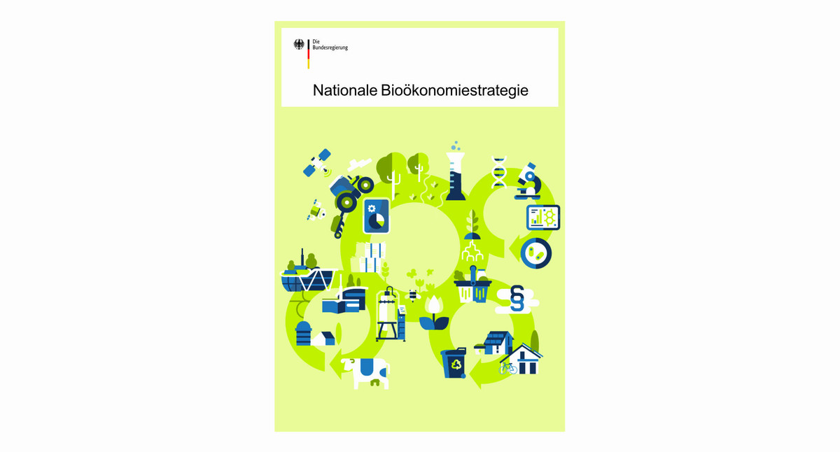 Titelblatt der Broschüre: Nationale Bioökonomiestrategie