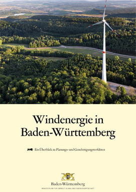 Titelblatt der Broschüre Windenergie in Baden-Württemberg
