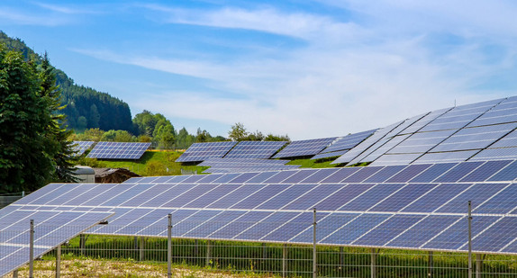 Solarkraftwerk nahe Gruibingen auf der Schwäbischen Alb