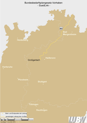 3: Brunsbüttel – Großgartach (SuedLink)