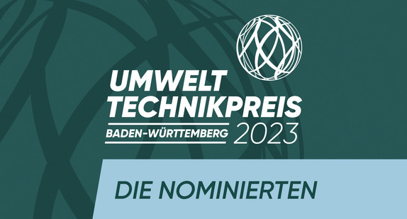 Logo Umwelttechnikpreis Baden-Württemberg mit dem Schriftzug die Nominierten