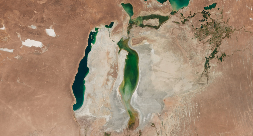 Satellitenaufnahme des Aralsees von 2017