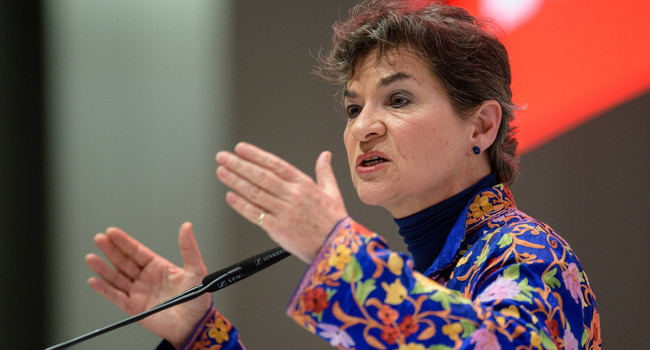 Christiana Figueres wird offiziell zur Botschafterin der Under2 Coalition ernannt. ']