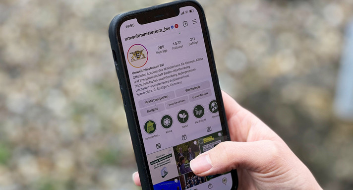 Social Media Instagram-Account des Umweltministeriums Baden-Württemberg