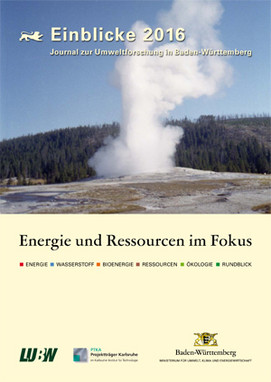 Titelblatt der Broschüre Einblicke 2016 (Journal zur Umweltforschung in Baden-Württemberg)