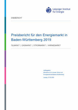 Titelblatt des Energiepreisberichts für Baden-Württemberg 2019