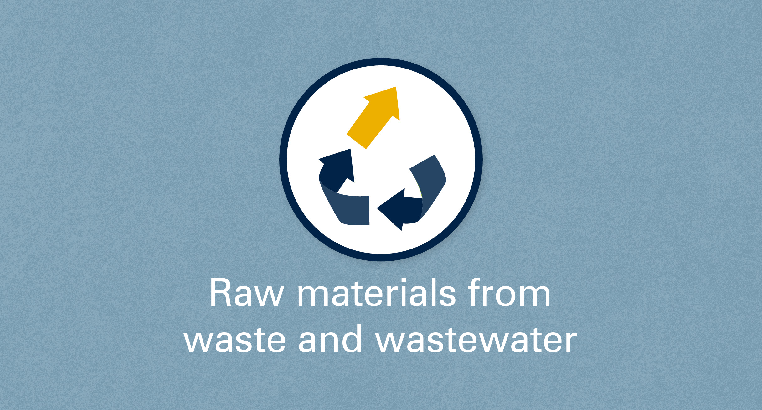 Sustainable Bioeconomy: Icon for raw materials from waste and wastewater