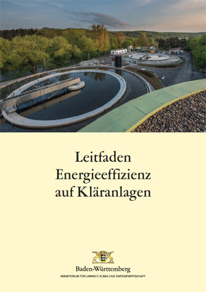 Titelblatt des Leitfadens Energieeffizienz auf Kläranlagen