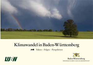 Titelblatt der Broschüre Klimawandel in Baden-Württemberg