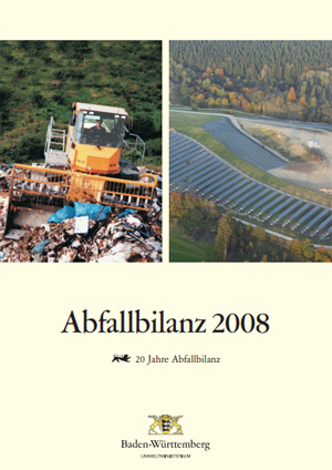 Titelblatt der Abfallbilanz 2008