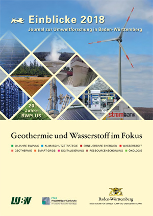 Titelblatt der Broschüre Einblicke 2018: Journal zur Umweltforschung in Baden-Württemberg