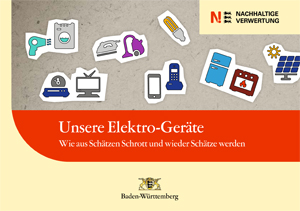 Titelblatt der Publikation Unsere Elektro-Geräte: Wie aus Schätzen Schrott und wieder Schätze werden