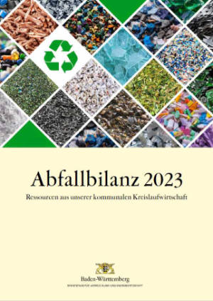 Titelblatt der Broschüre Abfallbilanz 2023